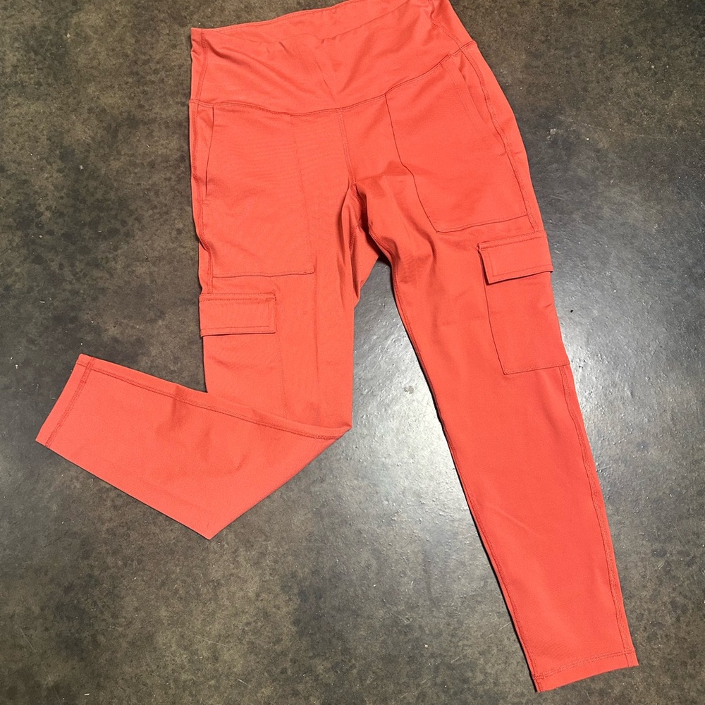 Coral Cargo Leggings